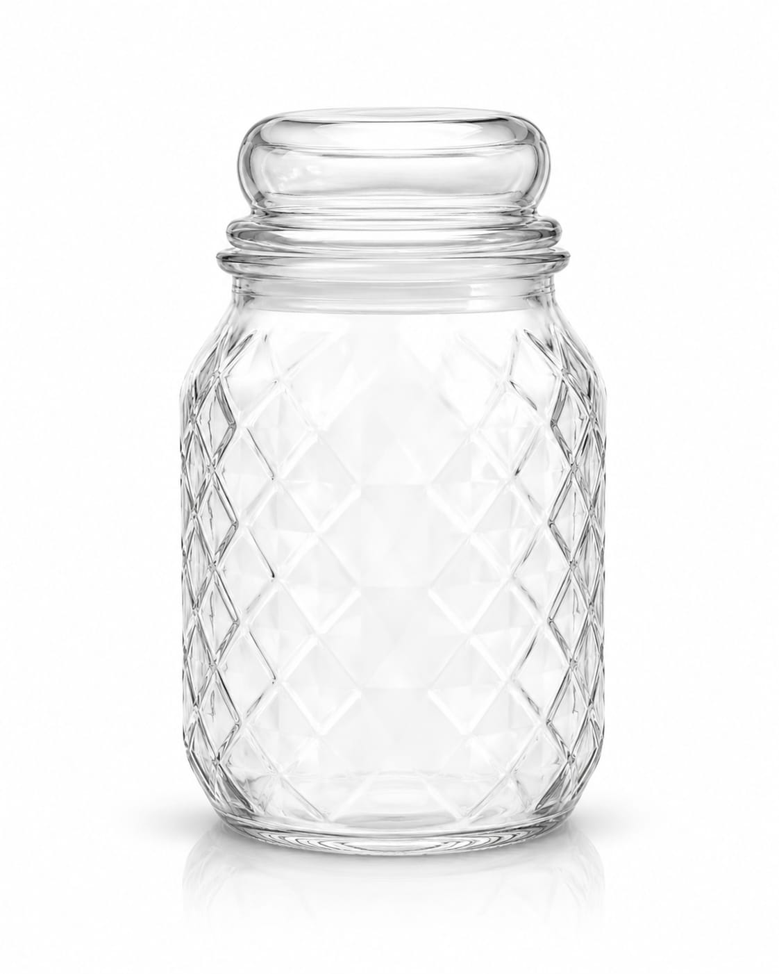 1000ml Diamond Jar with Dome Lid